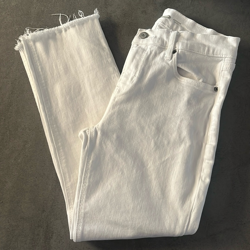 Old Navy Mid-rise Boyfriend White Jeans